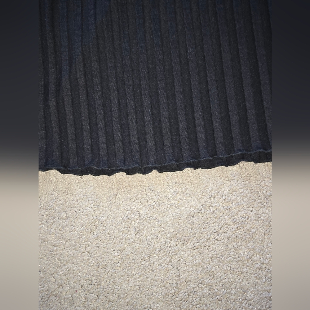 Simon Miller Black Ribbed Long Sleeve  Dress Large - Picture 8 of 9